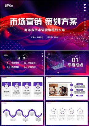 市場營銷策劃書PPT模板 專業(yè)工具助力高效策劃
